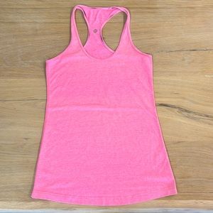Lululemon Cool Racerback tank size 8. Heathered pink